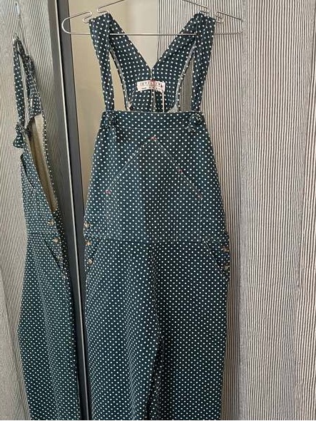 Utility Canvas Brand Swiss Dot Overalls Size S
